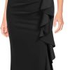 WOOSEA Women’s Split Bodycon Mermaid Evening Cocktail Long Dress