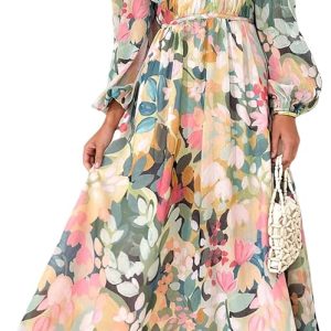 VICHYIE Women Mock Neck Ribbed Bodycon Dress Long Sleeve Mini Pencil Dresses