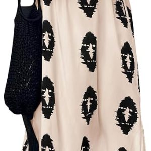 Nmoder Casual Dresses for Women Semi Formal Fit and Flare Dresses 3/4 Sleeve A-line Church Work Dresses with Pockets