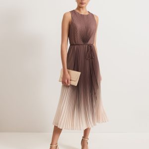 Phase Eight Brown Simara Ombre Dress