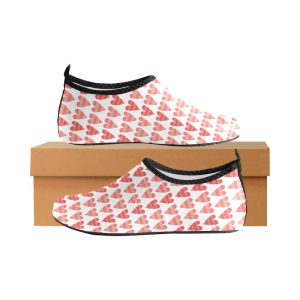 Women’s Barefoot Hearts Aqua Shoes, Anti-Slip Water Shoes, Beach and Water Sports, Barefoot Feel Walking Shoes, watersports gift for her