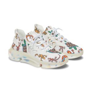 Colorful Frog and Turtle Women’s Mesh Sneakers