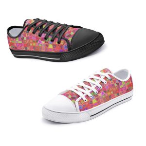 Low Top Canvas Shoes, Sizes for Women and for Men, Casual Comfortable Shoes, Ladies Sneakers, Fashionable, Artistic, Colorful Designs