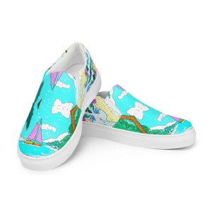 Women’s slip-on canvas shoes – Beach, Boat, Vacation, Tropical Summer Vibe