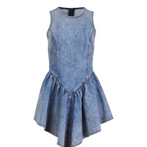 Denim Flare Mini Dress
