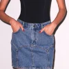Denim Garter Skirt