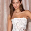 Lola Bow Embroidery Corset Top