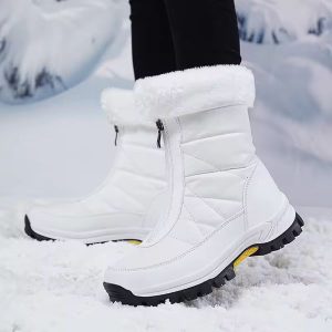 LAST DAY 49OFFWomens Winter Snow Boots – Warm Plush Non-Slip Zipper